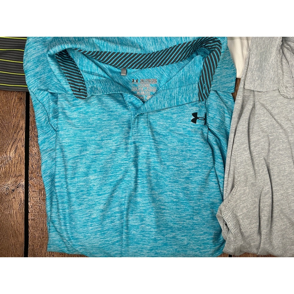 Under Armour Men's 2XL Loose Fit Polo Shirt Lot of 6 Performance Golf HeatGear - Picture 2 of 14